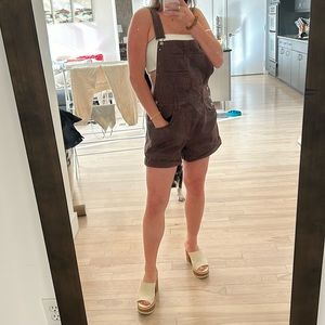 Free people brown shorts overalls
